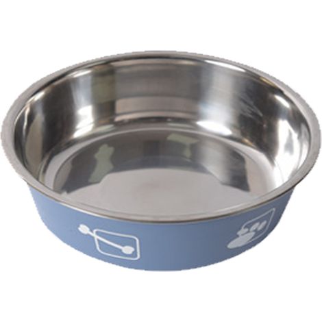 Gamelles pour chiens, gamelles pour nourriture et eau pour petits chiens avec semelle antidérapante en silicone, gamelle en acier inoxydable (1/5)