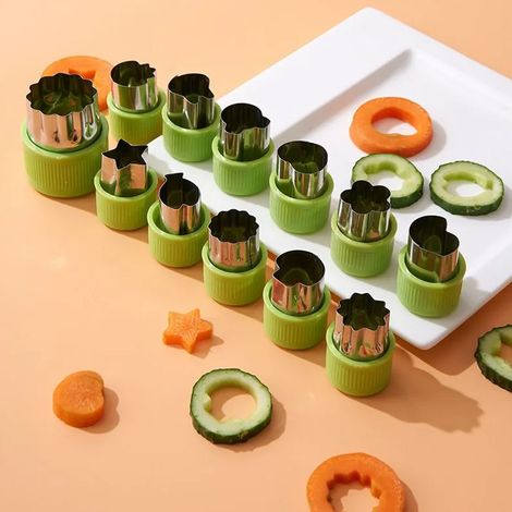 Emporte-Piece Inox 3,1-4,5 cm Animaux Fleurs pour Biscuits, Sandwich, Fruits et Legumes - Kit Acier Inoxydable avec (1/5)