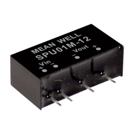 MODULE CONVERTISSEUR CC/CC MEAN WELL SPU01L-12 NBR. DE SORTIES: 1 X 84 MA 1 W 1 PC(S)