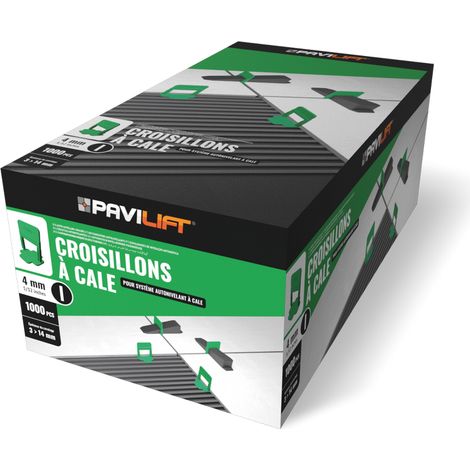 700 Croisillons autonivelants "MAXI" à cale en "I" 4mm (carrelage de 12 à 26mm) PAVILIFT (1/2)
