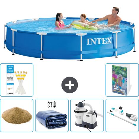 Frame Pool Rund - 366x76 cm - 7-teilig S89