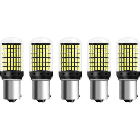 5 Stück 1156 Bau15s Py21w LED-Lampen 150 Grad 144smd Canbus Auto Blinker High Reverse Light (1/5)