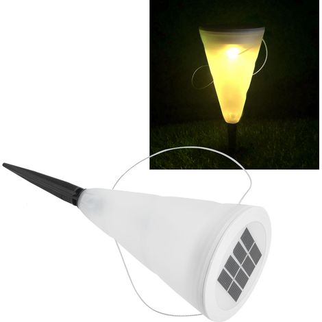 Suspension solaire, lampe LED conique suspendue, lampe décorative de jardin à poser au sol, lumière chaude. (1/5)