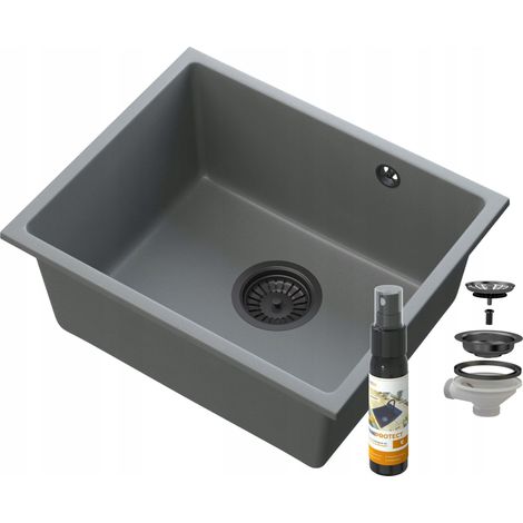 MANADO GREY UNDERMOUNT BLACK SINK 50 (1/5)