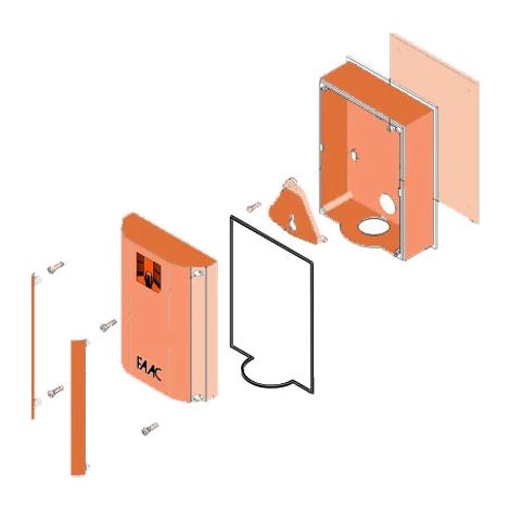 Groupe de conteneurs en plastique FAAC 494013 avec verre pour remplacement PHOTOBEAM
