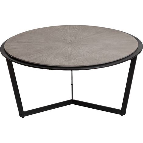 Table basse ronde en bois et métal Céleste (1/5)