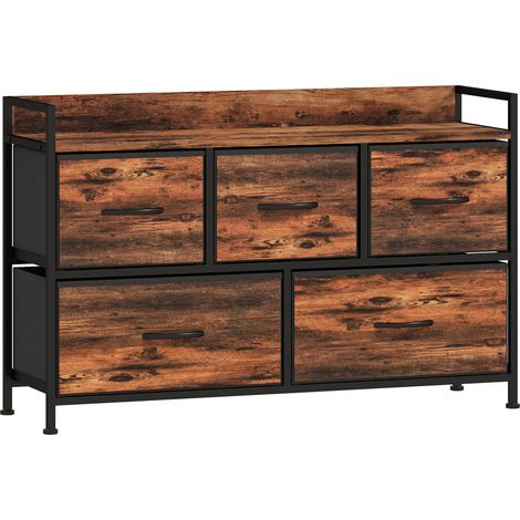 Vous cherchez une solution de rangement pratique et élégante pour votre chambre Cette commode pourrait bien être la solution idéale. Avec son plateau en mélamine et sa structure (1/5)