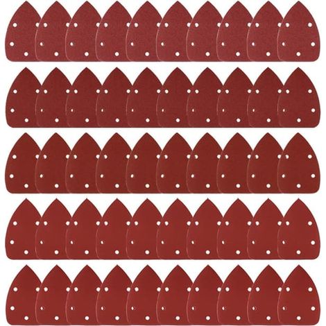 Ensemble détaillé de papier de verre, contenant du papier de verre avec des grains de 40, 80, 120, 180 et 240 (50 feuilles par paquet). (1/4)