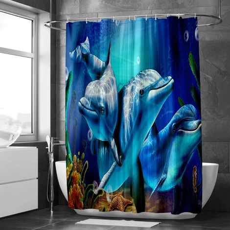 Rideau de douche nature prairiale, style minimaliste, décoration moderne, tissu solide - 90x180cm (1/5)