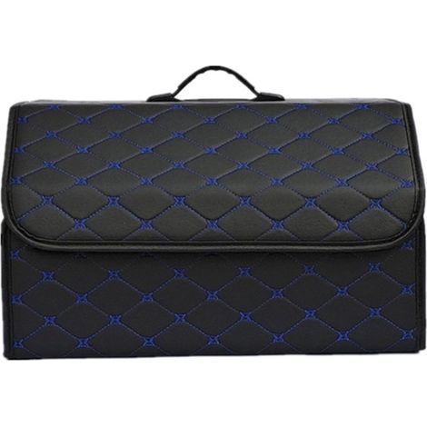 Sac de rangement pour voiture en cuir PU, boîte de rangement pliable pour coffre de voiture (1/3)