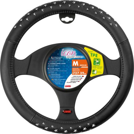 Icon, coprivolante in Skeentex - M - Ø 37/39 cm - Argento (1/2)