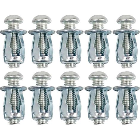 Lot de 10 ancrages en métal M5 x 25 pour cavités et murs creux robustes pour la décoration de la maison et les fixations sur les cavités et les murs en plaques de plâtre (1/5)