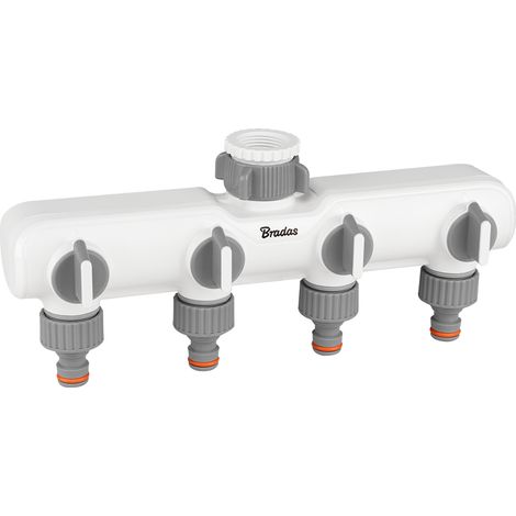 Bradas, modèle WL-3054K, collecteur à 4 voies avec vannes, raccords 1"-3/4", pour systèmes d'irrigation professionnels