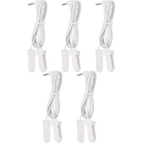 TENS-Elektrodenkabel mit 3,5-mm-Krokodilklemmen für elektrische Therapiegeräte, 5er-Packung (1/5)