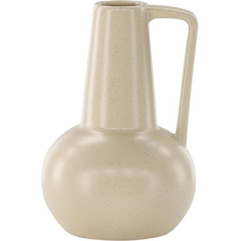 Vase Design en Céramique "Lane" 22cm Beige & Noir (1/5)