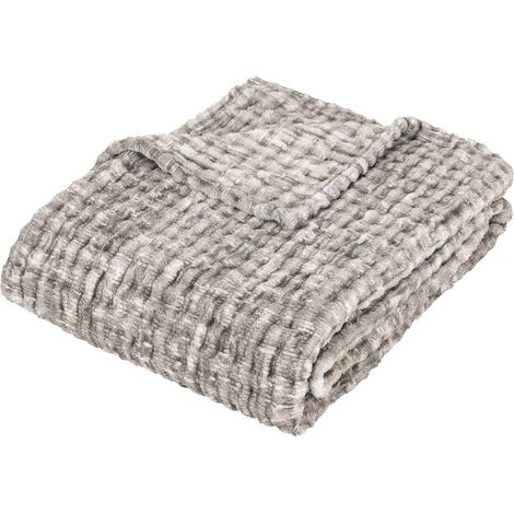 3D Flanellplaid Viggo 125x150cm - Grau