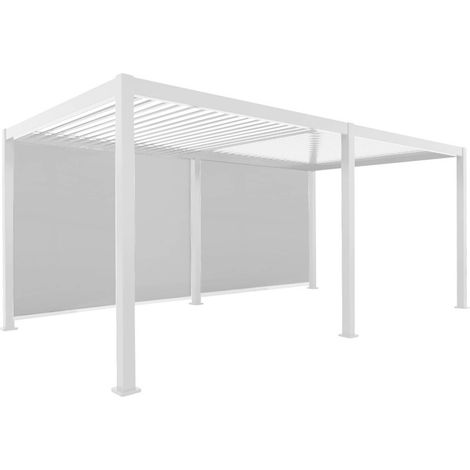 sweeek - Pergola mit Lamellendach Triomphe 3x6m mit 2 Markisen 3m