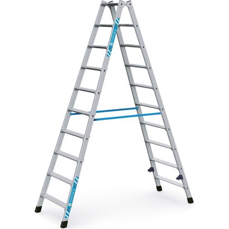 Stufenstehleiter 2x10 Stufen Aluminium ZARGES (1/4)