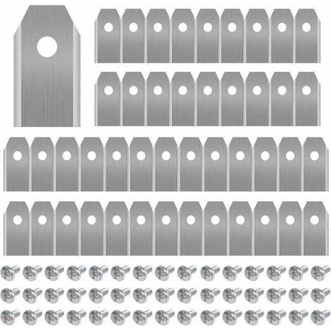 45 x Titanium Replacement Blades, Lawn Mower Blades for All Husqvarna Automower, Gardena, Yardforce Robotic Mowers, Heavy Duty (3g / 0.75mm) with Screws (1/4)