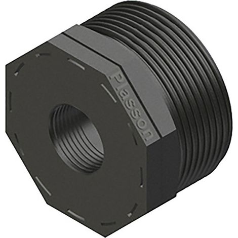 Réduction de filetage mâle/femelle en polypropylène 1" x 1/2"