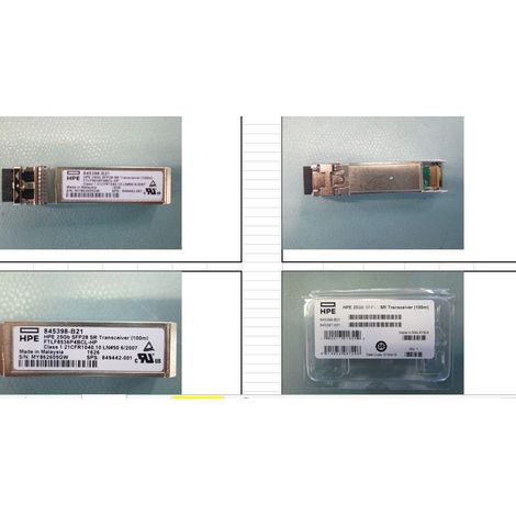HP Enterprise 25 Gb SFP28 SR Transceiver-Modul (100 m kurze Reichweite), 849442-001