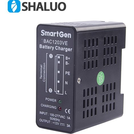 BAC1203VE miniature battery charger, Smartgen automatic maintenance charger for lead-acid batteries