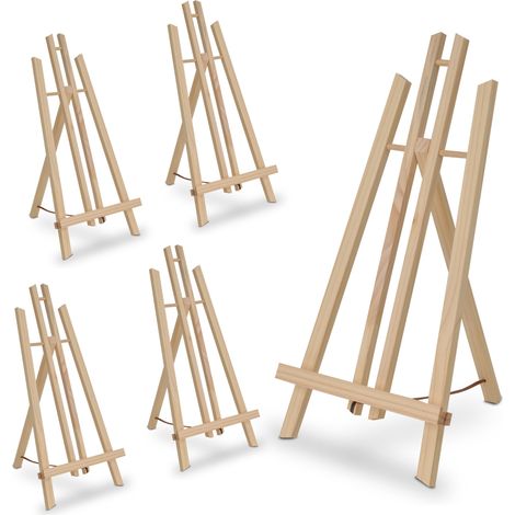 Set de 5 chevalets de table en bois pour toiles jusqu'à 42 cm Londres (1/5)