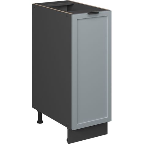 Armadio cucina dispensa alto Fame-Line, Blu-grigio chiaro, 30 cm senza piano di lavoro, Vicco