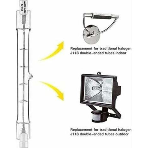 YMYNY Lot de 5 R7S Ampoule Halogène 118mm 300W 230V, Tige Halogène R7S 118mm, Ampoule Halogène r7s Lampe Tige Halogène Dimmable pour Spot de Bâtiment, Eclairage Paysage de Travail, Eclairage Salon (1/4)