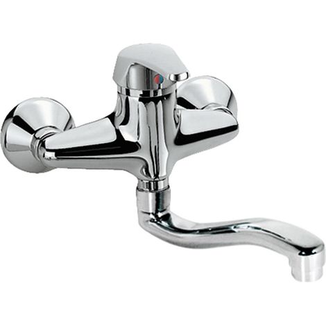 MONOMANDO FREGADERO PARED ECO-TRES 20CM CROMO