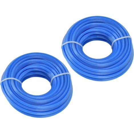 2 Stück 4 mm blaue Schneidfaden für Freischneider, Trimmerzubehör für Husqvarna, 10 m / 32,8 Fuß (1/5)