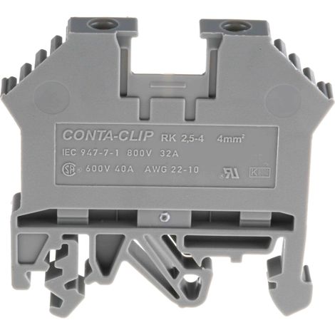 Bloc de jonction RS PRO, 0.2 4mm², Gris ( Prix pour Paquet de 10 )