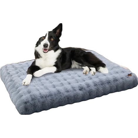 Hundebett, ultraweiches Material, abnehmbarer Bezug, Dusty Blue-c, L-a (1/2)