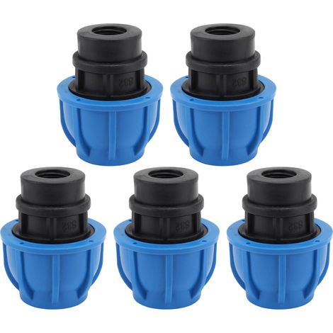 Kit de 5 raccords de plomberie pour tuyau d'eau, connecteur rapide, filetage femelle droit 32xG1/2 (1/5)