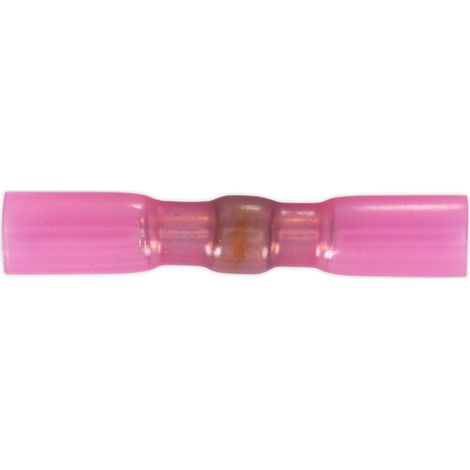 Sealey Heat Shrink Butt Connector with Crimp & Solder, Red - Pack of 25 HSSB25R