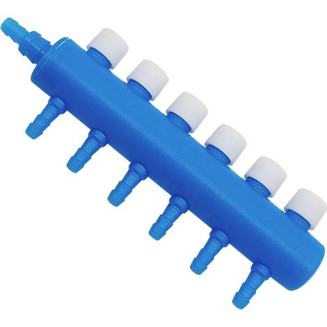 Válvulas de tubo de aire para acuarios: control, equilibrador de presión, unidad separadora de flujo de aire Regulador de suministro de oxígeno para acuarios - Conector divisor de distribución (1/5)
