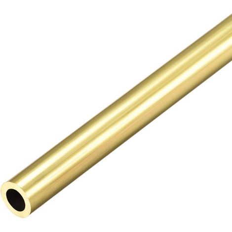 sourcing map Brass Tube Round 300mm Length 8mm External Diameter 1.5mm Wall Thickness Seamless Straight Pipe (1/4)