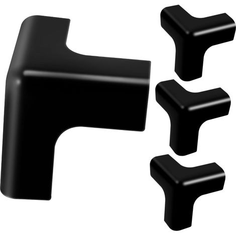 4 protège-coins de sécurité, PVC, noir, antichoc, pour tables (1/5)