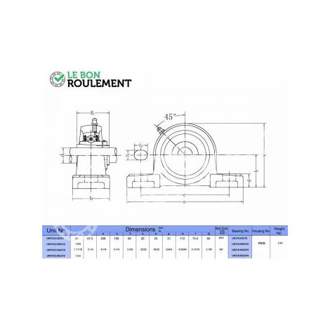 Palier fonte UKP210+H2310