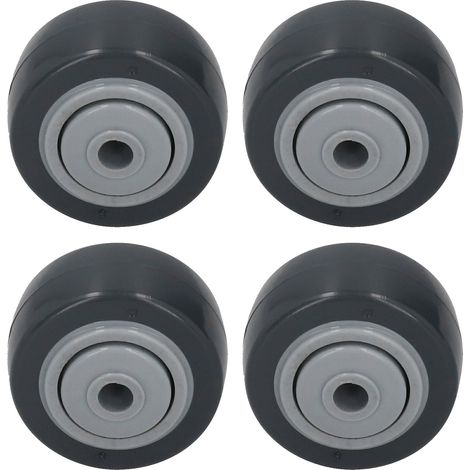 4 roulettes silencieuses en PU anti-enroulement pour chariot de meubles, 5 cm (2 po), outils de quincaillerie M