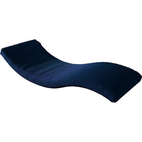 Estantería metálica ondulada para gatos de 95 cm, asimétrica, color azul marino. (1/5)