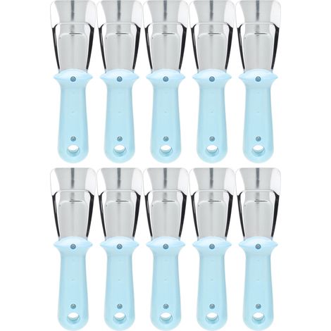 10 Pcs Grattoir à Glace Inoxydable Multifonction pour Réfrigérateur et Cuisine - Bleu (1/5)