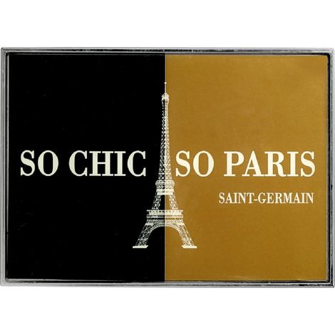 Adhesif Sticker - Embleme PSG So Chic So Paris Premium Noir et Or - Paris Saint Germain