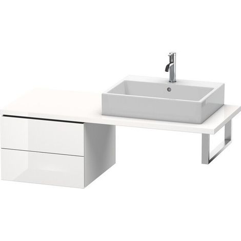 Meuble bas console L-CUBE 400x520x547mm blanc brillant