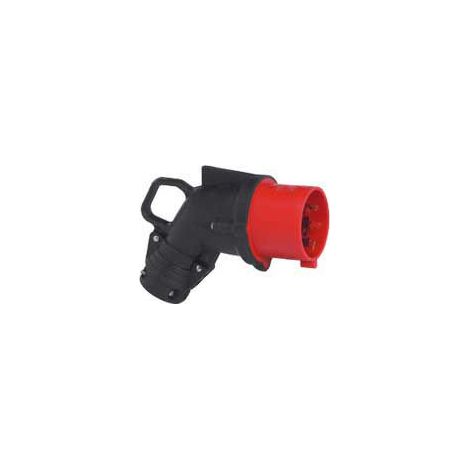 Legrand 052853 Spina mobile angolata IP44 Hypra 32A - da 380V a 415V - 3P+T - gomma