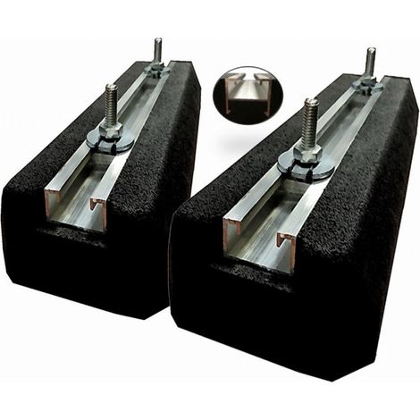 Coppia di supporti da pavimento in gomma EID mini 400MM 300KG - AS400PMBFP