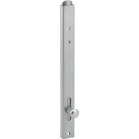 Verrou vertical à visser 200mm – Pêne plat coulissant en acier zingué – Résistant à la corrosion – Pour portails extérieurs (1/2)