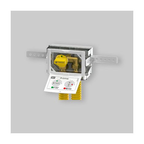 Rubinetto Di Intercettazione Gas Da Incasso A "U" K2. 1 'New' Teco 3/4" Dn 15