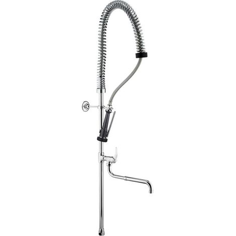 Unité de douche prélavée pour installation sur des robinets/mélangeurs de comptoir, H1200mm avec robinet demi-tube - Idral (1/2)