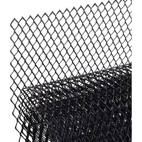 120×40cm Noir grille de course, Taille du trou de Hexagonal de 6×12mm, grille en aluminium, universels grille de radiateur de voiture (1/5)